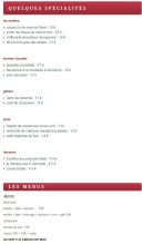 Menu La Crémaillère - Les spécialités et les menus 