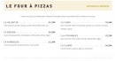 Menu 300Grammes - Les pizzas