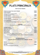 Menu Le Madras - Les plats principaux suite