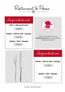 Menu Le Préma - Les formules 