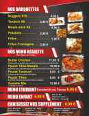 Menu O’Cheesy - Barquettes et menus