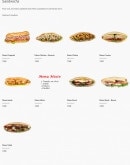 Menu Pizza 41 - les sandwiche