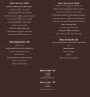 Menu Hôtel du pont - Les menus