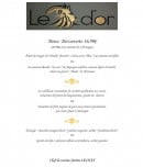Menu Le Lion d'Or - Menu découverte 