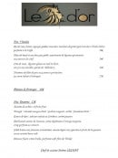 Menu Le Lion d'Or - Viandes, plateau de fromage et desserts 