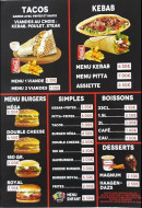 Menu chez le mac salem - Les tacos, kebab et burgers, ...