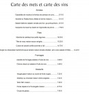 Carte et menu de Le Relais Touraine Sologne à Noyers sur Cher — les entrées, plats, dessserts et fromages