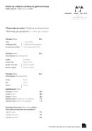 Carte et menu de Domaine de Chaumont sur Loire à Chaumont sur Loire — Les formules menus