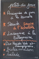 Menu Au Coin du Feu - L'ardoise