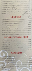Carte et menu de Le Nouveau Palais du Bonheur à Romorantin Lanthenay — Les légumes, suggestions du chef et desserts