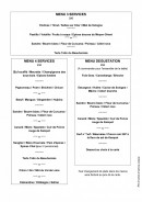 Carte et menu de Auberge le Beauharnais à La Ferte Beauharnais — Menus
