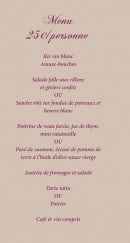 Menu Gy suis Gy reste - Menu 25€
