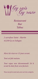 Menu Gy suis Gy reste - Informations