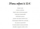 Menu Ferme des 3 Maillets - Le menu enfant