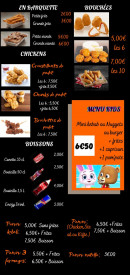 Menu Anatolia - Les chickens, en barquettes, ...