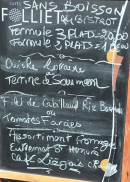 Menu Le Raboliot - Exemple de menu