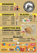 Menu La Station - Les boissons, desserts, ...