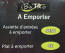 Menu Le Bis'tro - Les plats à emporter