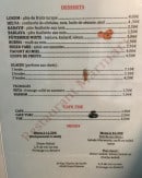Menu Le Marmaris - Les desserts, les menus ...