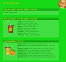 Menu Paradisia - Les jus et smoothies
