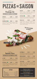 Menu Pizza Cosy saint etienne sud - Pizzas de saison