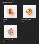 Menu Pizza Cosy - Les desserts maisons