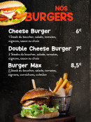 Menu ShawarmaX - Les burgers