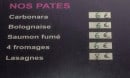 Menu Snack - Les pâtes