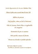 Menu O Sains Sires - Un exemple de menu du jour