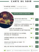 Carte et menu de La Farlodoise à Chazelles sur Lyon — Les hors d'œuvre
