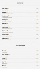 Menu Brut Butcher - Les menus burger et so&#039;six suite