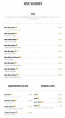 Menu Brut Butcher - Les menus viandes