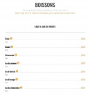 Menu Brut Butcher - Les eaux et jus de fruits