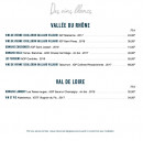 Menu Quartier libre - les vins blancs