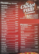 Menu Le Chalet du pilat - Les pizzas
