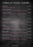 Menu Le Convive - Crêpes et coupes glacées 