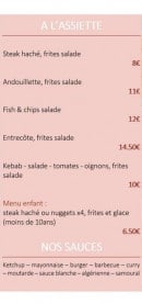Carte et menu de Le Salvatorien à Saint Sauveur en Rue — A l'assiettes et sauces