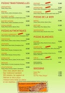 Menu au camion pizza - Les pizzas et boissons