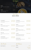 Menu Sam Pizz' - Les pizzas suite, boissons et desserts