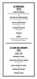 Menu Le Moulin - Le menu pertuiset et menu enfant