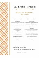 Menu Le Saint Martin - Le menu du week end