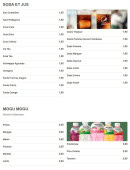 Menu Bubble Oishii - Les sodas, jus et mogu mogu