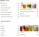 Menu Bubble Oishii - Bubble latté et thé aux fruits