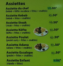 Menu Le Petit Istanbul - Les assiettes