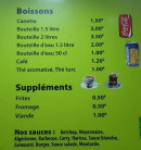 Menu Le Petit Istanbul - Les boissons, suppléments, ...