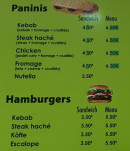 Menu Le Petit Istanbul - Les paninis et hamburgers