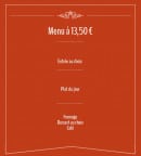 Menu L’Estampille - Menu à 13,50€