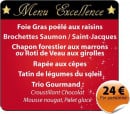 Menu Le Gourmet Oriental - Menu excellence 