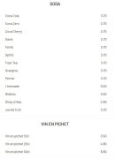 Menu Lusa Wok - Les sodas et vins en pichet