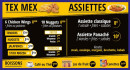 Menu Snack delay - Les tex mex, assiettes et boissons